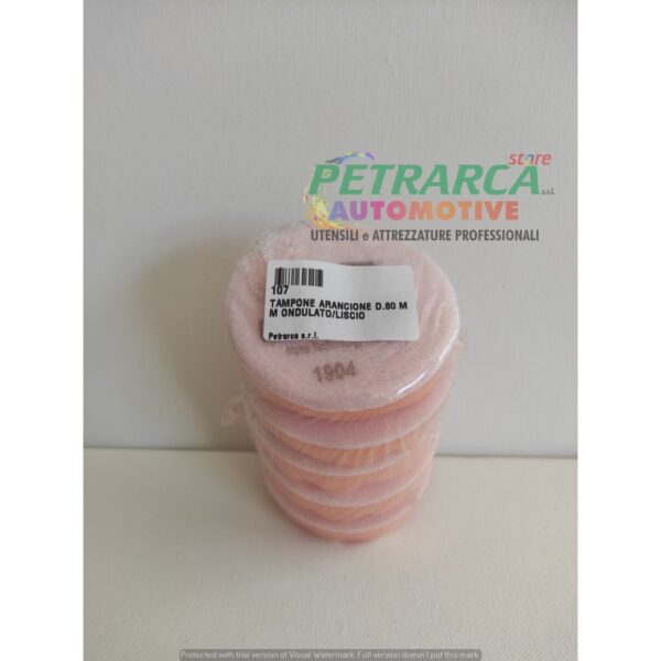 TAMPONE ONDULATO ARANCIO diametro 80