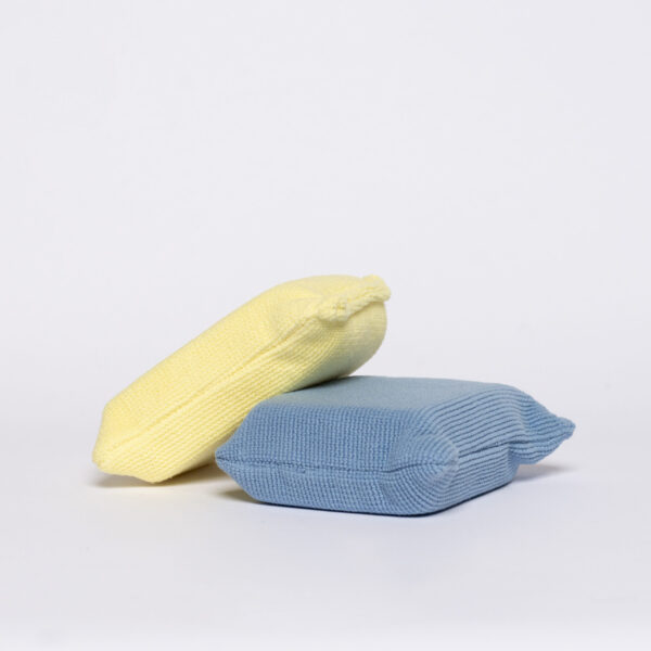 APPLICATORE IN MICROFIBRA GIALLO E BLU PZ.2