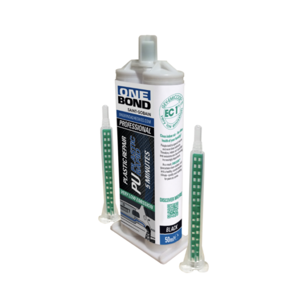 CARTUCCIA COLLA BICOMPONENTE NERA PER PLASTICHE 50ML NORTON