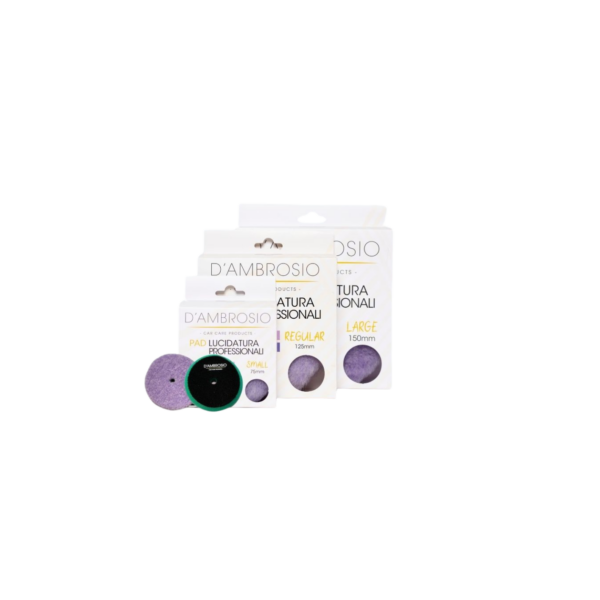 TAMPONE VIOLA MISTO LANA CON INTERFACCIA D.75mm 2 PZ.